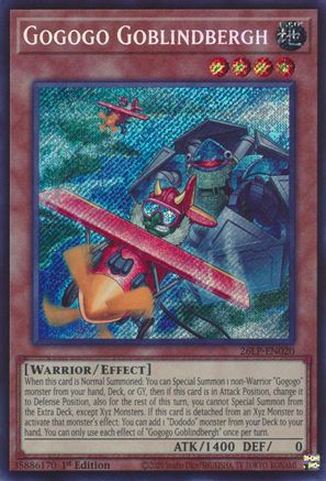 Image of Gogogo Goblindbergh (Secret Rare) (26LP-EN020) - Limited Pack World Championship 2026 1st Edition