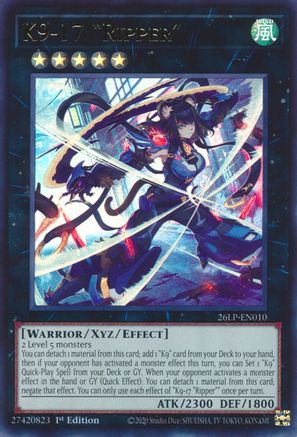 Image of K9-17 Ripper (26LP-EN010) - Limited Pack World Championship 2026 1st Edition