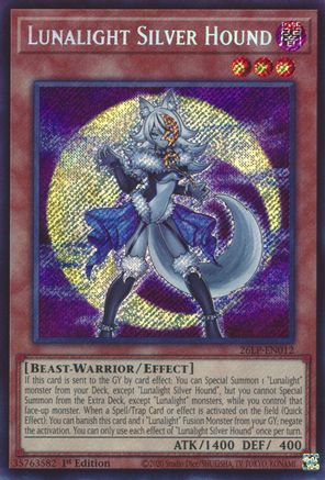 Image of Lunalight Silver Hound (Secret Rare) (26LP-EN012) - Limited Pack World Championship 2026 1st Edition