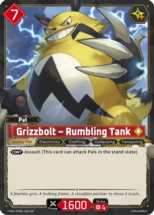 Image of Grizzbolt - Rumbling Tank (TSR) (ETD01-001TSR) - TD01 Dawn of Palpagos RedBlue Foil