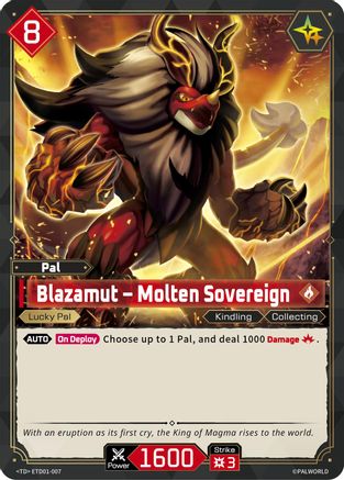 Image of Blazamut - Molten Sovereign (ETD01-007) - TD01 Dawn of Palpagos RedBlue
