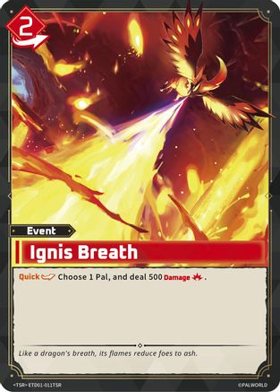 Image of Ignis Breath (TSR) (ETD01-011TSR) - TD01 Dawn of Palpagos RedBlue Foil