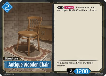 Image of Antique Wooden Chair (ETD01-019) - TD01 Dawn of Palpagos RedBlue