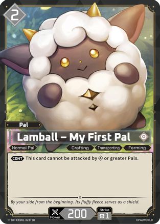 Image of Lamball - My First Pal (TSR) (ETD01-023TSR) - TD01 Dawn of Palpagos RedBlue Foil