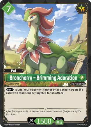 Image of Broncherry - Brimming Adoration (TSR) (ETD02-006TSR) - TD02 Dawn of Palpagos GreenPurple Foil