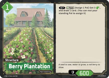 Image of Berry Plantation (TSR) (ETD02-008TSR) - TD02 Dawn of Palpagos GreenPurple Foil