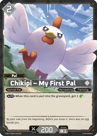 Image of Chikipi - My First Pal (TSR) (ETD02-024TSR) - TD02 Dawn of Palpagos GreenPurple Foil