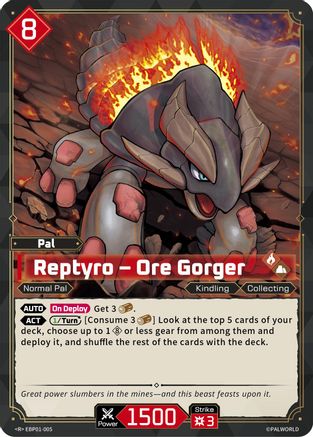 Image of Reptyro - Ore Gorger (EBP01-005) - BP01 Dawn of Palpagos Foil