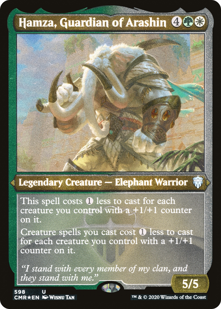 Image of Hamza, Guardian of Arashin (Etched) [Commander Legends]
