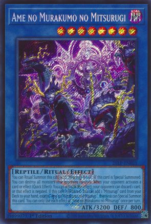 Image of Ame no Murakumo no Mitsurugi (Emblazoned Secret Rare) (26LP-EN021) - Limited Pack World Championship 2026 1st Edition
