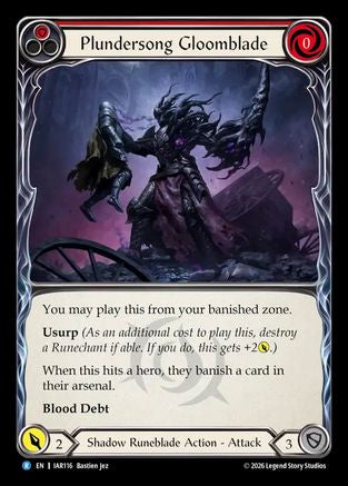 Image of Plundersong Gloomblade (IAR116) - Usurp the Shadow Throne Rainbow Foil
