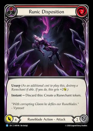 Image of Runic Disposition (Red) (IAR146) - Usurp the Shadow Throne Rainbow Foil