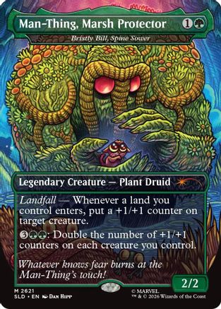 Image of Man-Thing, Marsh Protector - Bristly Bill, Spine Sower (SLD-2621) - Secret Lair Drop Series