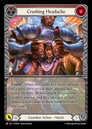 Image of Crushing Headache (Extended Art) (IAR244) - Usurp the Shadow Throne Rainbow Foil