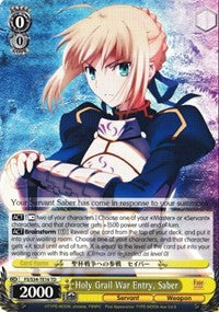 Image of Holy Grail War Entry, Saber (FS/S34-TE16 TD) [Fate/Stay Night [Unlimited Blade Works]]
