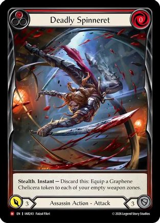Image of Deadly Spinneret (IAR243) - Usurp the Shadow Throne Rainbow Foil