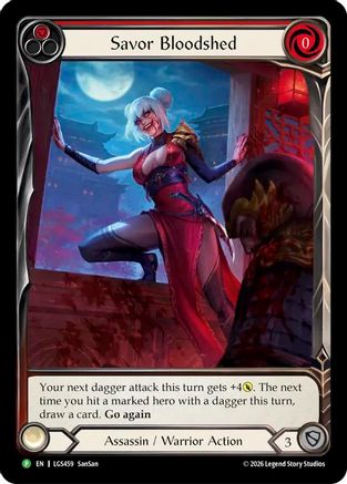 Image of Savor Bloodshed - LGS459 (LGS459) - Flesh and Blood: Promo Cards Cold Foil