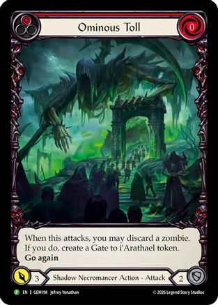 Image of Ominous Toll (GEM198) - GEM Pack 6 Rainbow Foil