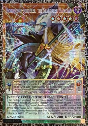 Image of Horoscope Sorcerer, the Stargazer Magician (GMR) (MAMO-EN014) - Magnificent Monsters 1st Edition