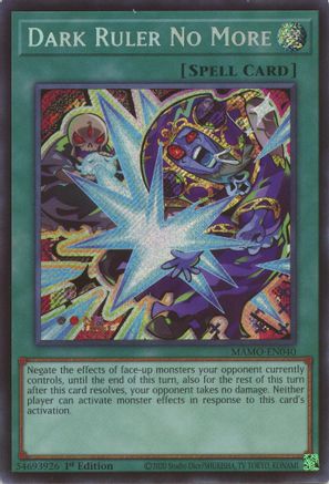 Image of Dark Ruler No More (Secret Rare) (MAMO-EN040) - Magnificent Monsters 1st Edition