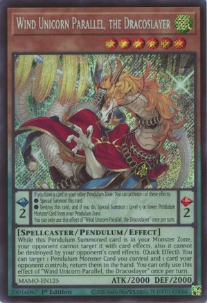 Image of Wind Unicorn Parallel, the Dracoslayer (MAMO-EN125) - Magnificent Monsters 1st Edition
