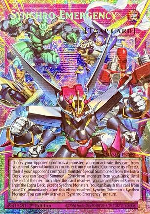 Image of Synchro Emergency (Starlight Rare) (Extended Art) (MAMO-EN009) - Magnificent Monsters 1st Edition