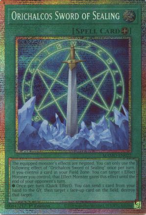 Image of Orichalcos Sword of Sealing (Starlight Rare) (MAMO-EN022) - Magnificent Monsters 1st Edition