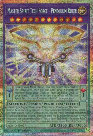 Image of Master Spirit Tech Force - Pendulum Ruler (Starlight Rare) (MAMO-EN027) - Magnificent Monsters 1st Edition