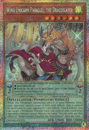 Image of Wind Unicorn Parallel, the Dracoslayer (Starlight Rare) (MAMO-EN125) - Magnificent Monsters 1st Edition