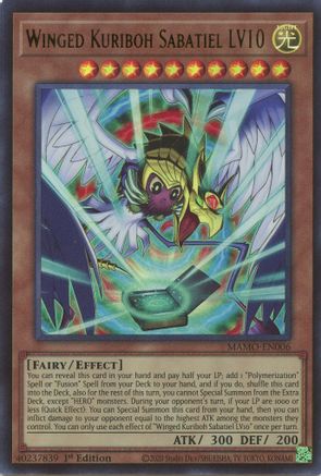Image of Winged Kuriboh Sabatiel LV10 (MAMO-EN006) - Magnificent Monsters 1st Edition