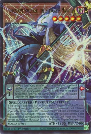 Image of Horoscope Sorcerer, the Stargazer Magician (Extended Art) (MAMO-EN014) - Magnificent Monsters 1st Edition