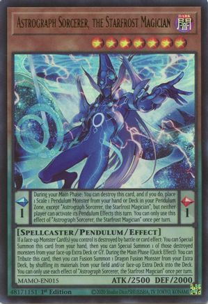 Image of Astrograph Sorcerer, the Starfrost Magician (MAMO-EN015) - Magnificent Monsters 1st Edition