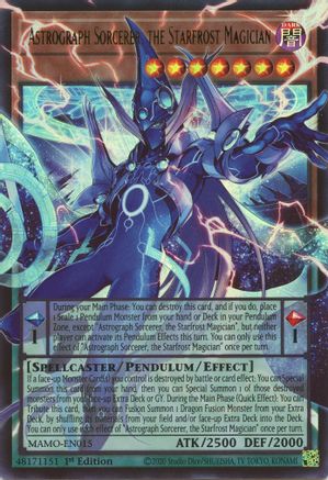 Image of Astrograph Sorcerer, the Starfrost Magician (Extended Art) (MAMO-EN015) - Magnificent Monsters 1st Edition