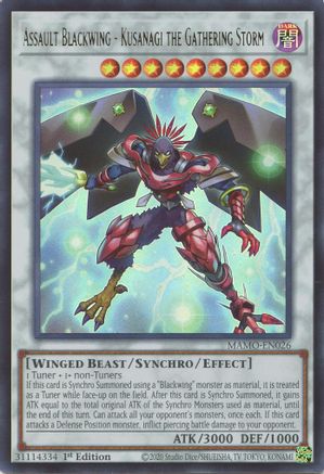 Image of Assault Blackwing - Kusanagi the Gathering Storm (MAMO-EN026) - Magnificent Monsters 1st Edition