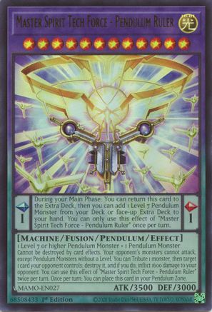 Image of Master Spirit Tech Force - Pendulum Ruler (MAMO-EN027) - Magnificent Monsters 1st Edition