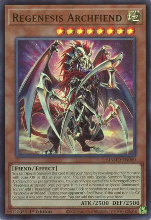 Image of Regenesis Archfiend (MAMO-EN060) - Magnificent Monsters 1st Edition