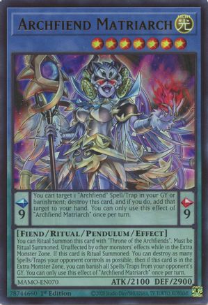 Image of Archfiend Matriarch (MAMO-EN070) - Magnificent Monsters 1st Edition