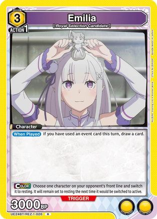 Image of Emilia (026) (UE24BT/REZ-1-026) - UE24BT ReZERO Starting Life in Another World Foil