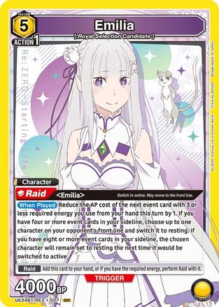 Image of Emilia (027) (UE24BT/REZ-1-027) - UE24BT ReZERO Starting Life in Another World Foil
