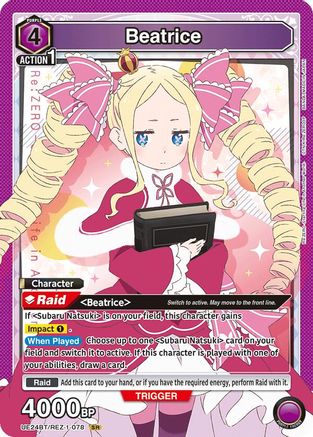 Image of Beatrice (078) (UE24BT/REZ-1-078) - UE24BT ReZERO Starting Life in Another World Foil