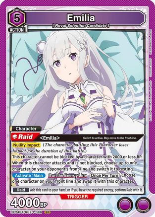 Image of Emilia (089) (UE24BT/REZ-1-089) - UE24BT ReZERO Starting Life in Another World Foil