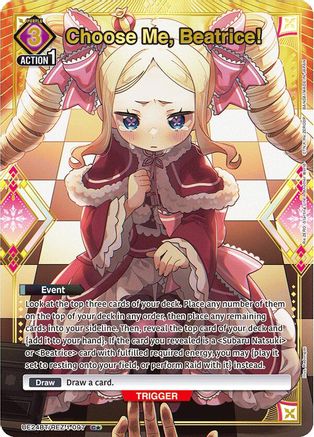 Image of Choose Me, Beatrice! (C*) (UE24BT/REZ-1-097) - UE24BT ReZERO Starting Life in Another World Foil