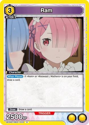 Image of Ram (010) (UE24ST/REZ-1-010) - UE24ST ReZERO Starting Life in Another World Starter Deck Foil