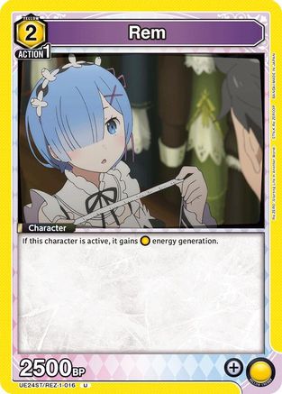 Image of Rem (016) (UE24ST/REZ-1-016) - UE24ST ReZERO Starting Life in Another World Starter Deck
