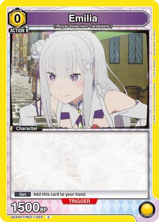 Image of Emilia (022) (UE24ST/REZ-1-022) - UE24ST ReZERO Starting Life in Another World Starter Deck