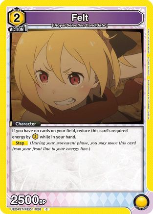Image of Felt (028) (UE24ST/REZ-1-028) - UE24ST ReZERO Starting Life in Another World Starter Deck