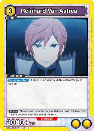 Image of Reinhard Van Astrea (UE24ST/REZ-1-102) - UE24ST ReZERO Starting Life in Another World Starter Deck