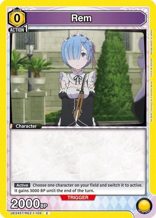 Image of Rem (103) (UE24ST/REZ-1-103) - UE24ST ReZERO Starting Life in Another World Starter Deck