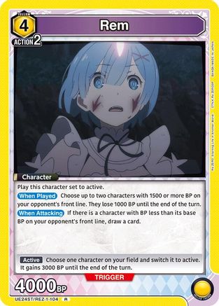 Image of Rem (104) (UE24ST/REZ-1-104) - UE24ST ReZERO Starting Life in Another World Starter Deck Foil
