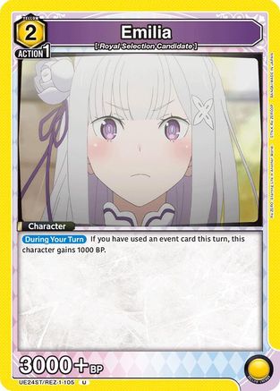 Image of Emilia (105) (UE24ST/REZ-1-105) - UE24ST ReZERO Starting Life in Another World Starter Deck